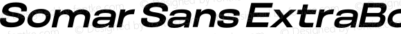 Somar Sans ExtraBold Expanded Italic