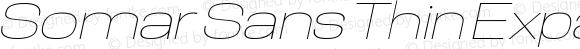 Somar Sans Thin Expanded Italic