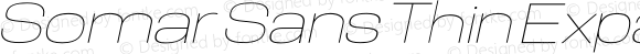 Somar Sans Thin Expanded Italic
