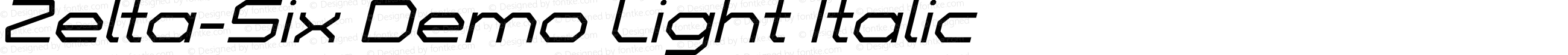 Zelta-Six Demo Light Italic