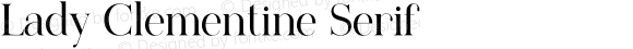 Lady Clementine Serif Regular