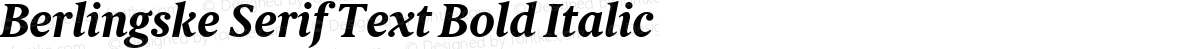 Berlingske Serif Text Bold Italic