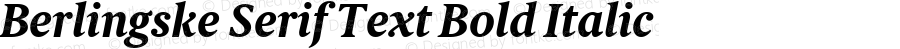 Berlingske Serif Text Bold Italic