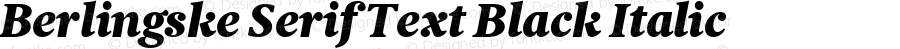 Berlingske Serif Text Black Italic