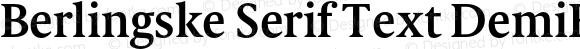 Berlingske Serif Text DemiBold