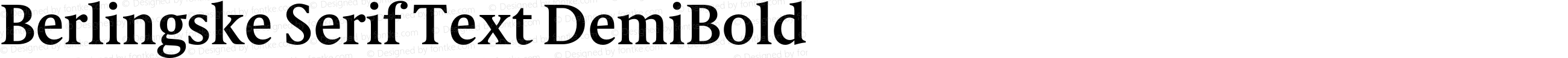 Berlingske Serif Text DemiBold