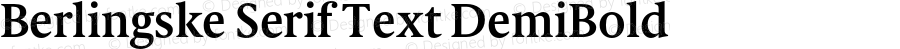 Berlingske Serif Text DemiBold