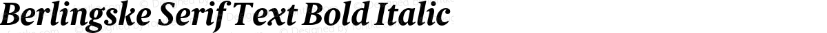 Berlingske Serif Text Bold Italic