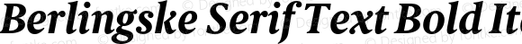 Berlingske Serif Text Bold Italic