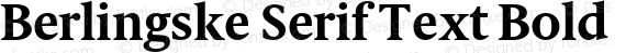 Berlingske Serif Text Bold
