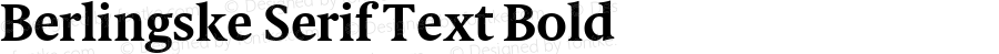 Berlingske Serif Text Bold