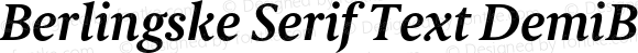 Berlingske Serif Text DemiBold Italic
