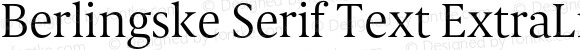 Berlingske Serif Text ExtraLight