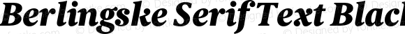 Berlingske Serif Text Black Italic