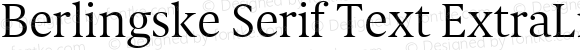 Berlingske Serif Text ExtraLight