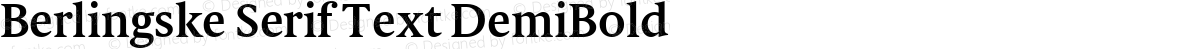 Berlingske Serif Text DemiBold