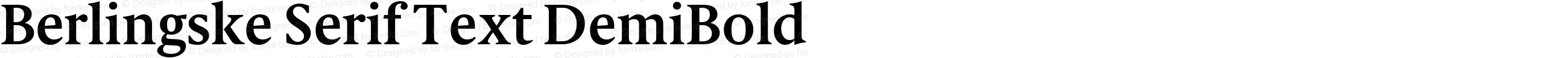 Berlingske Serif Text DemiBold