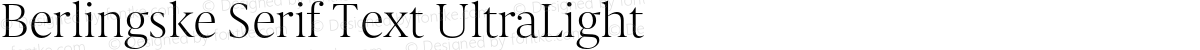 Berlingske Serif Text UltraLight