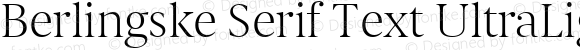 Berlingske Serif Text UltraLight