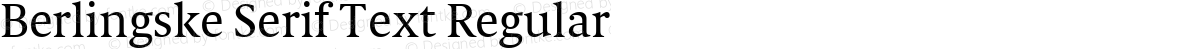 Berlingske Serif Text Regular