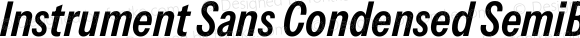 Instrument Sans Condensed SemiBold Italic