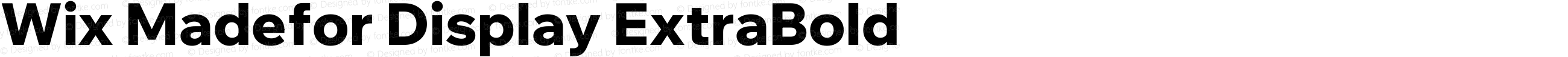 Wix Madefor Display ExtraBold