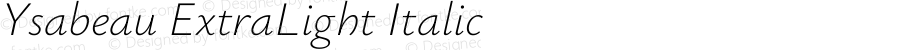 Ysabeau ExtraLight Italic