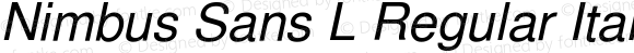 Nimbus Sans L Regular Italic