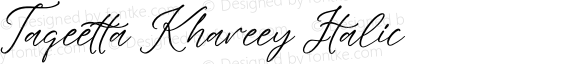 Taqeetta Khareey Italic