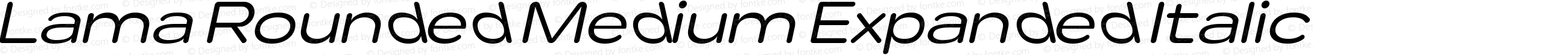 Lama Rounded Medium Expanded Italic