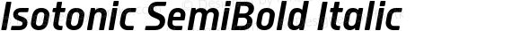 Isotonic SemiBold Italic