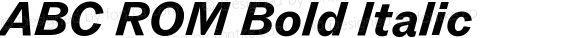 ABC ROM Bold Italic