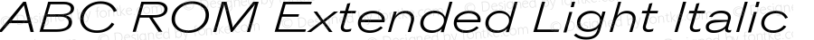 ABC ROM Extended Light Italic