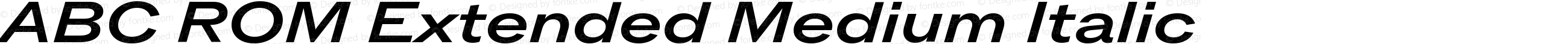 ABC ROM Extended Medium Italic