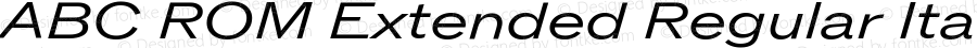 ABC ROM Extended Regular Italic