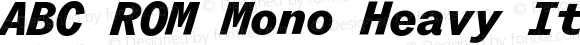 ABC ROM Mono Heavy Italic