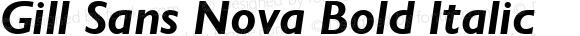 Gill Sans Nova Bold Italic