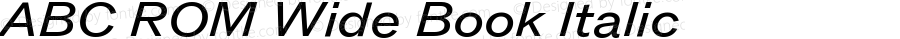 ABC ROM Wide Book Italic