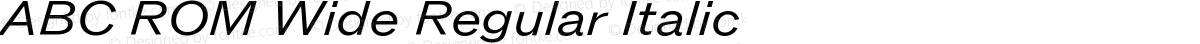 ABC ROM Wide Regular Italic