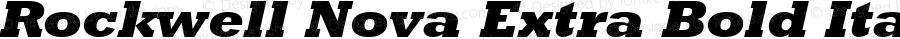 Rockwell Nova Extra Bold Italic