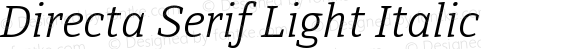 DirectaSerifLight-Italic