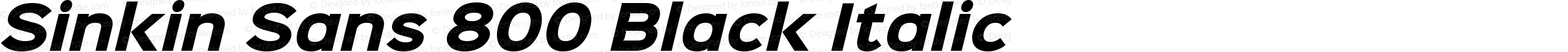 Sinkin Sans 800 Black Italic