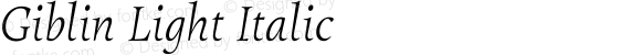 Giblin Light Italic