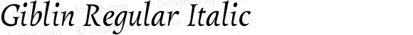 Giblin Regular Italic