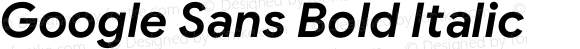 Google Sans Bold Italic