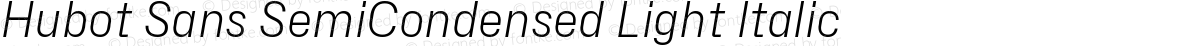 Hubot Sans SemiCondensed Light Italic