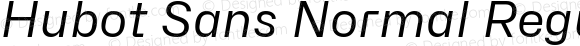 Hubot Sans Normal Regular Italic