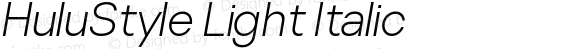 HuluStyle Light Italic