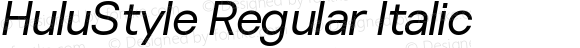 HuluStyle Regular Italic