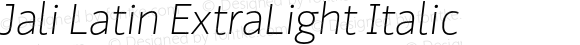 Jali Latin ExtraLight Italic